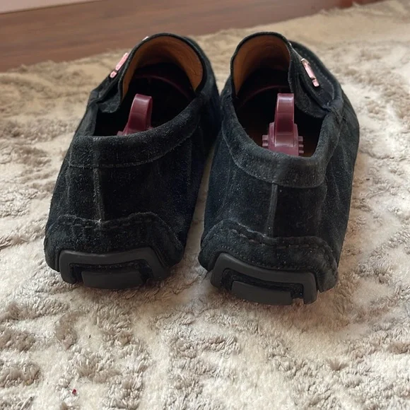 Gucci black Suede Driver loafers size 8